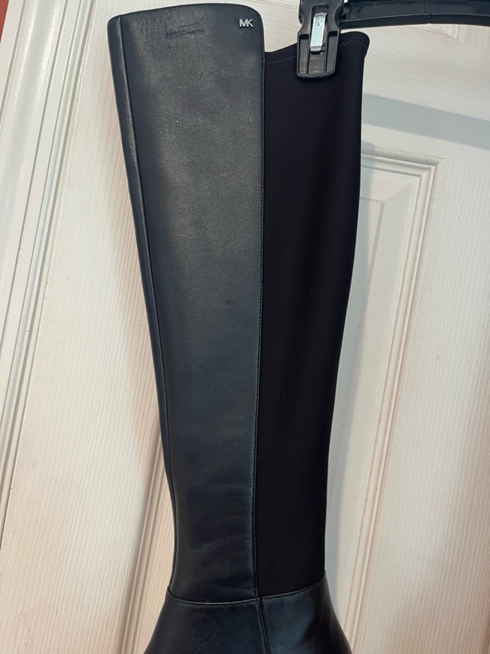 Michael Kors Black Over-the-Knee Stretch Leather Boots - Picture 2 of 4